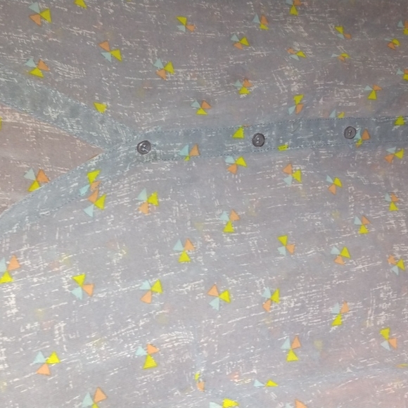 Mossimo sheer sleeveless top grey blue used in great condition size XL - Picture 6 of 16